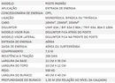 POSTE PADRÃO 7,5 X 200 DAN  – 1 CAIXA